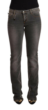 Costume National Gray Washed Low Waist Straight Denim Jeans -   -  Costume National.